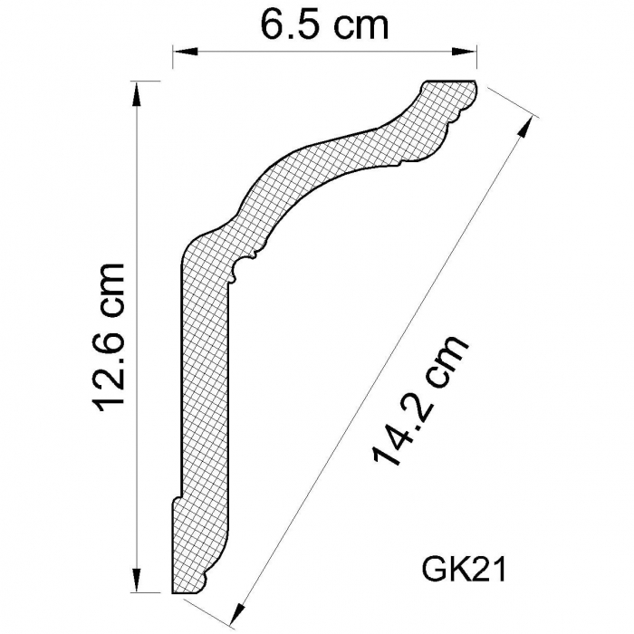 Kattolista styrox GK21