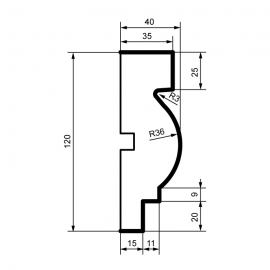 Fasadlist MC115