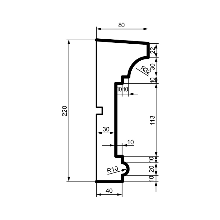 Fasadlist MC140